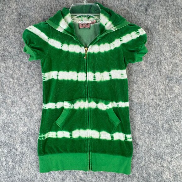 Juicy Couture Other - Juicy Girls Vintage Y2K Hoodie Short Sleeve Green Terrycloth Sz 7
